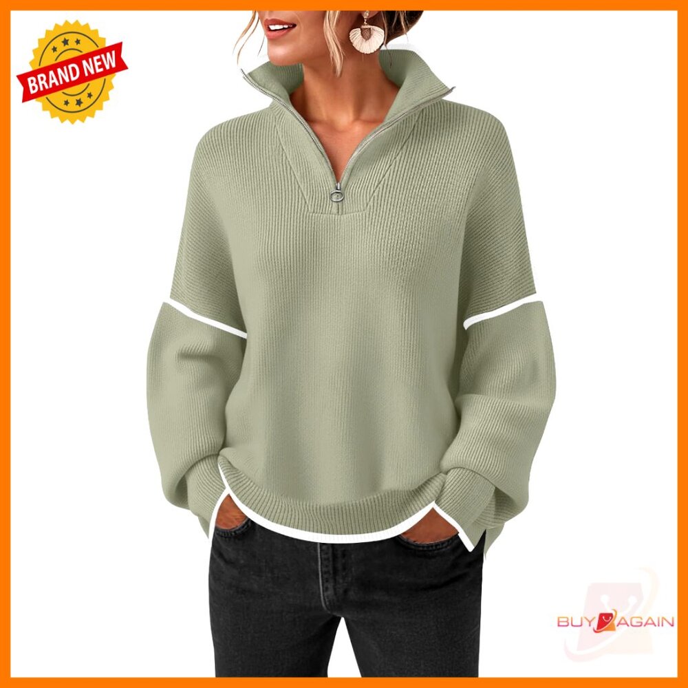 Oversized Knitted Pullover Turtleneck Sweater Y2k… - image 1